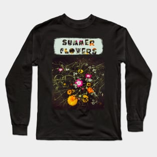 Summer Flowers in a Field Long Sleeve T-Shirt